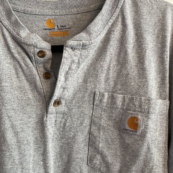 Men Long Sleeve Carhartt Tee Shirt. Size Large Tall. Gently Used Condition. - Picture 2 of 4